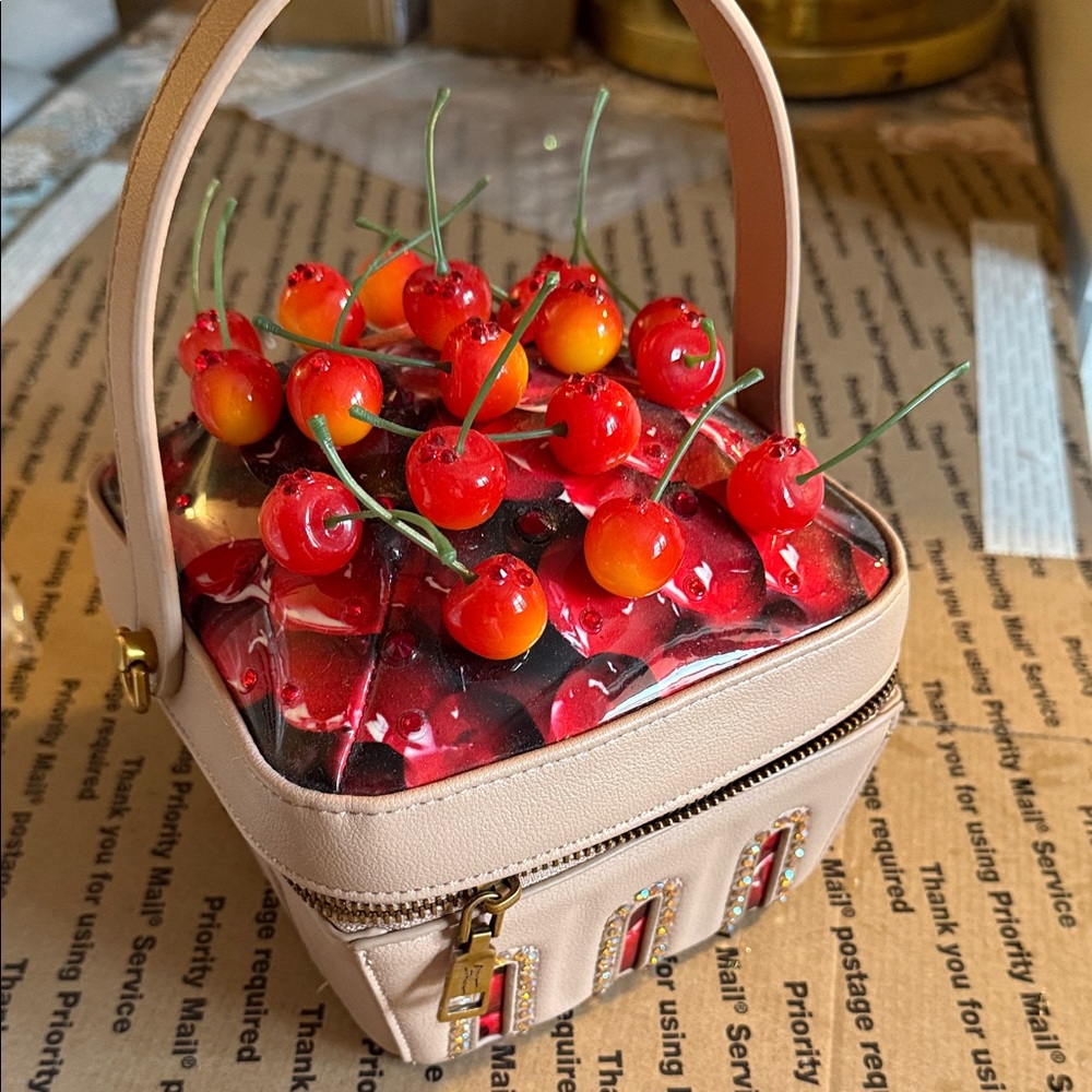 Betsey Johnson cherry basket purse NWT